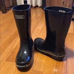 Juicy Couture Black Rain Boots size 7 new no tags